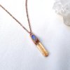 Slunce a Luna - Měsíční kámen ze Srí Lanky a zlatý imperial topaz - jedinečný náhrdelník, česká tvorba