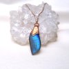 Labradorit tyrkysově modrý - přívěsek/náhrdelník
