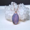 Spirituální Šperky Soul of Aurora Achát mechový - v barvě levandule, Indonésie - přívěsek/náhrdelník