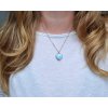 Autorské české Šperky Soul of Aurora Larimar srdce - přívěsek/náhrdelník