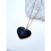 Spirituální šperky, amulety, energetické Soul of Aurora unikátní šperky, Duhový ,,rainbow" obsidián - srdce, přívěsek/náhrdelník