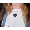 Originální a Soul of Aurora unikátní šperky, Duhový ,,rainbow" obsidián - srdce, přívěsek/náhrdelník