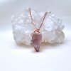 Vzácný krystalický růženín - drůza, přívěsek/náhrdelník