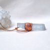Krystalové zářiče, šperky, amulety Akvamarín přírodní mistrovský krystal oboustranně ukončený - šperk/náhrdelník