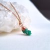 Unikátní české šperky s drahokamů Smaragd s křemenem, přírodní krystal - přívěsek/náhrdelník