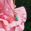 Soul of Aurora ručně tvořené šperky Smaragd s křemenem, přírodní krystal - přívěsek/náhrdelník