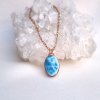 Přírodní krystaly, šperky Soul of Aurora Larimar vzácný minerál - šperk/náhrdelník