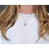 Soul of Aurora Larimar vzácný minerál - šperk/náhrdelník