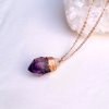 Top kvalita, šperky Soul of Aurora Ametyst přírodní krystal z lokality Branberg - přívěsek/náhrdelník