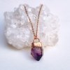Vzácné krystaly a minerály - šperky Soul of Aurora Ametyst přírodní krystal z lokality Branberg - přívěsek/náhrdelník