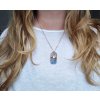 Šperky Soul of Aurora Měsíční kámen a modrý kyanit krystal - přívěsek/náhrdelník