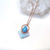 Náhrdelník s larimarem, Šperky Soul of Aurora Měsíční kámen a larimar - přívěsek/náhrdelník