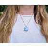 Drahokamy, krystaly, minerály, Šperky Soul of Aurora Top Larimar ve tvaru srdce - šperk/náhrdelník