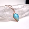 Autorské krystalové šperky Soulofaurora - Tyrkysově modrý andský opál - šperk/náhrdelník