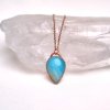 Tyrkysově modrý andský opál - šperk/náhrdelník