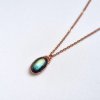 Mini labradorit modro-zelený,  šperk/náhrdelník