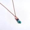 Ručně tvořené Šperky Soulofaurora Smaragd s křemenem (broušený)- přívěsek/náhrdelník