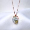 Náhrdelník s brazilianitem, Šperky Soulofaurora - Brazilianit s albitem, vzácný minerál - šperk/náhrdelník