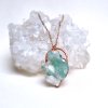 Originální autorské Šperky Soulofaurora Vzácný modro-zelený apofylit a stilbit - šperk/náhrdelník