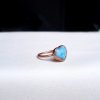 Top dárek Měděný prsten s larimarem ve tvaru srdce, vel. 51