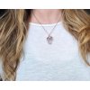 Unikátní a jedinečné české šperky Soul of aurora - náhrdelník s krystalickým růženínem