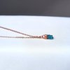 Unique indicolite crystal - natural blue tourmaline, pendant, necklace