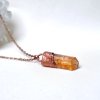 Zlatý Imperial topaz, přírodní krystal - šperk/náhrdelník