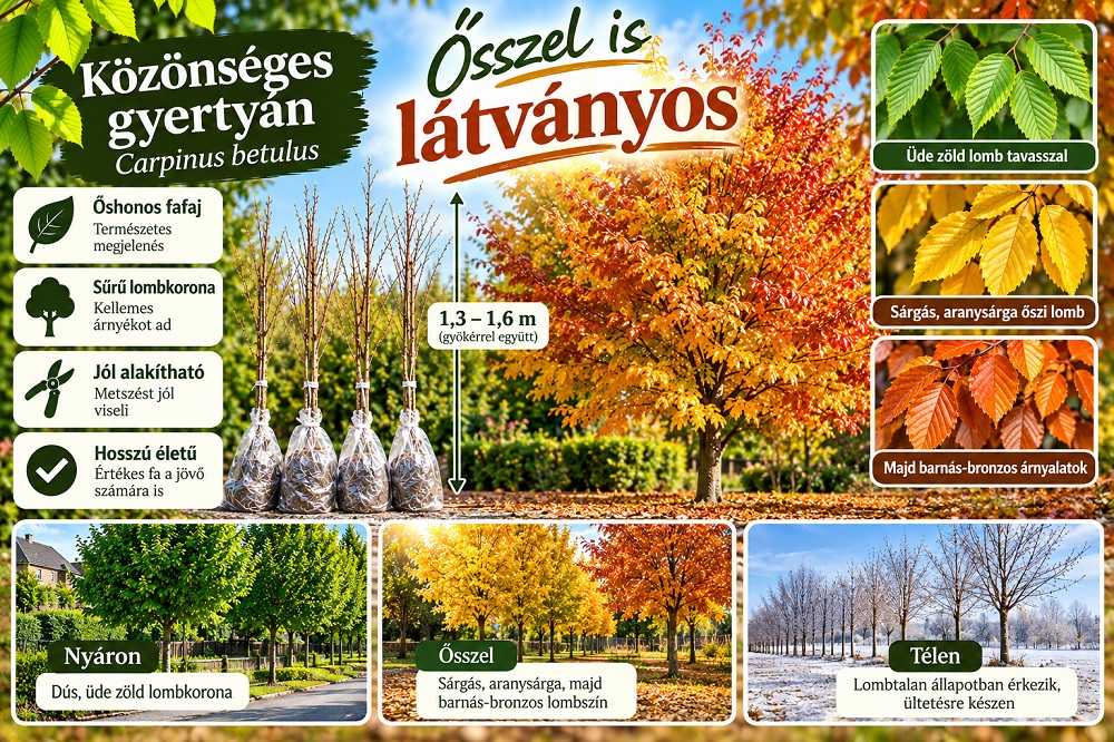 Az ősz színeiben pompázó gyertyán