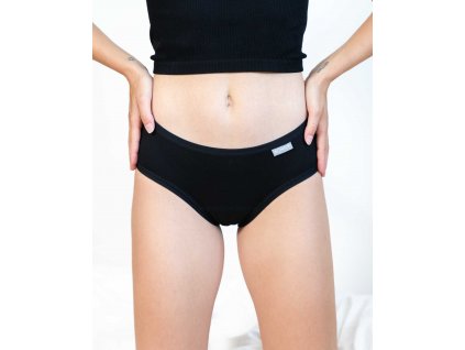 Denné menštruačné nohavičky TENCEL modal s BIO organickou bavlnou čierne - stredná menštruácia