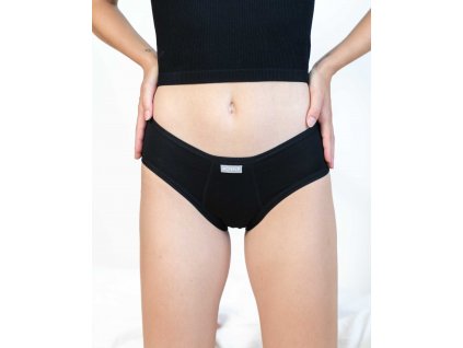 Nočné menštruačné nohavičky TENCEL modal s BIO organickou bavlnou čierne - silná menštruácia
