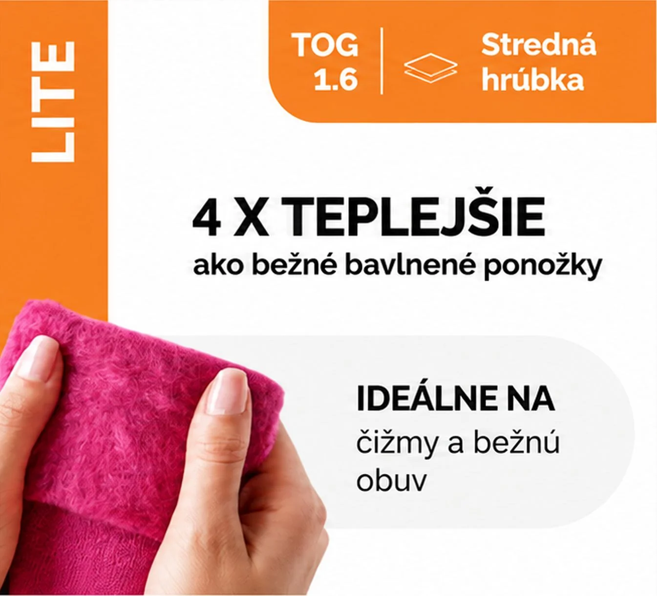 Heat Holders Lite - stredne hrubé termo ponožky