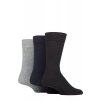 Pánske TORE 100% recyklované bavlnené jednofarebné ponožky, 3 páry (farba VZORF)