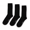 Pánske TORE 100% recyklované bavlnené jednofarebné ponožky, 3 páry (farba VZORF)
