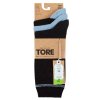 Dámske TORE 100% recyklované bavlnené ponožky vo farebnom mixe, 3 páry (farba VZORF)
