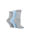 Dámske TORE 100% recyklované bavlnené športové ponožky, 3 páry (farba VZORF)