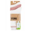 Dámske TORE 100% recyklované bavlnené športové ponožky, 3 páry (farba VZORF)