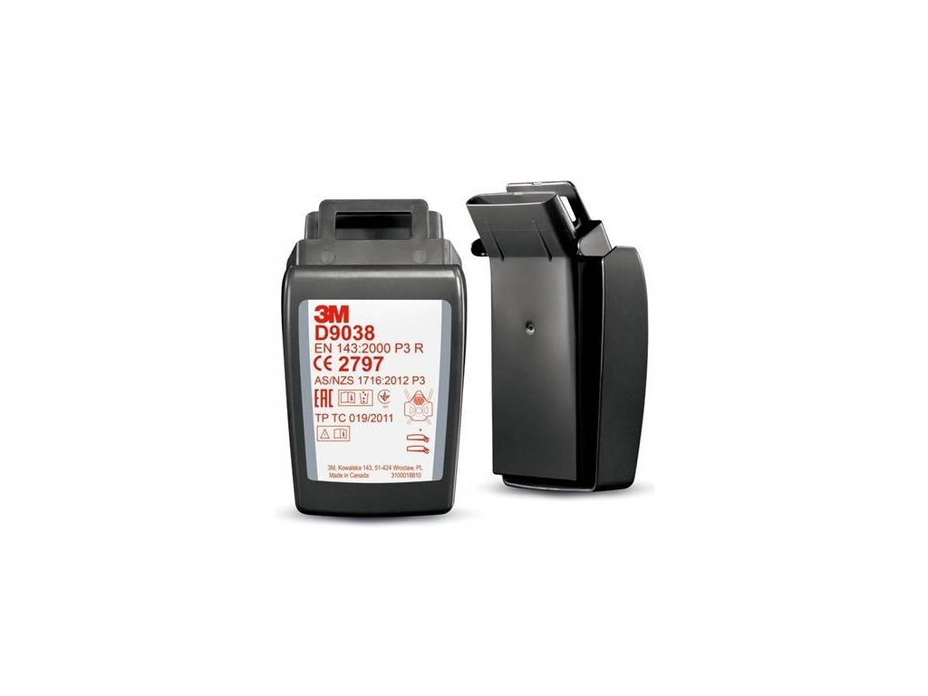 Časticový filter s pevným púzdrom radu D9000 3M™ Secure Click™ D9038 jeden pár