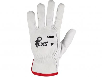 Rukavice CXS BONO, s blistrem, kožené, vel. 09