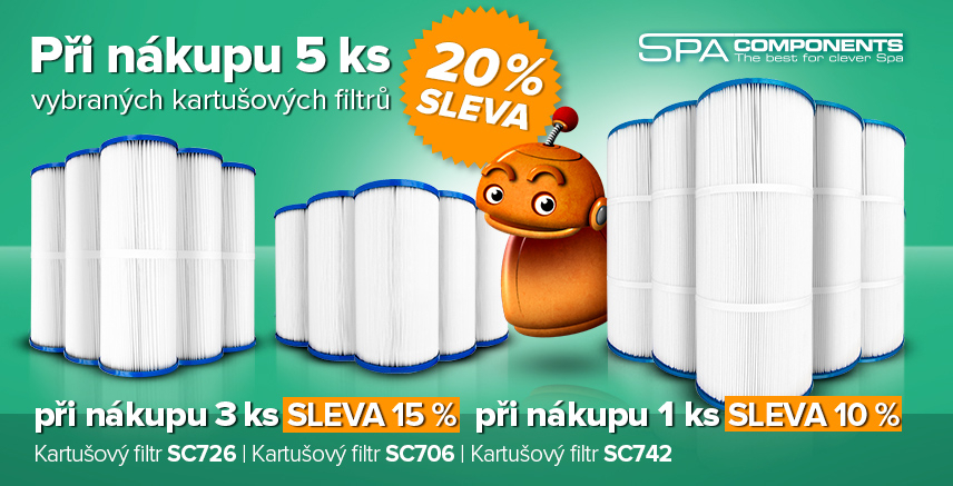 Výhodné balíčky kartušových filtrov pre vírivky - SC726, SC706 a SC742!