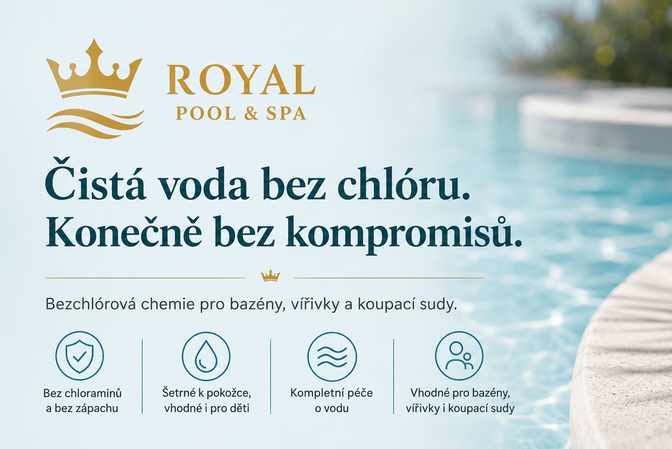 Royal Pool & Spa: bezchlórová dezinfekce pro bazény a vířivky