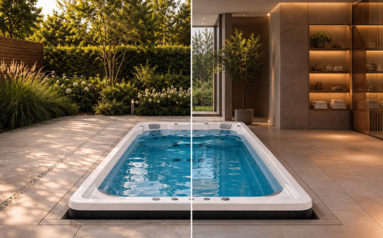 Swim Spa venku i uvnitř