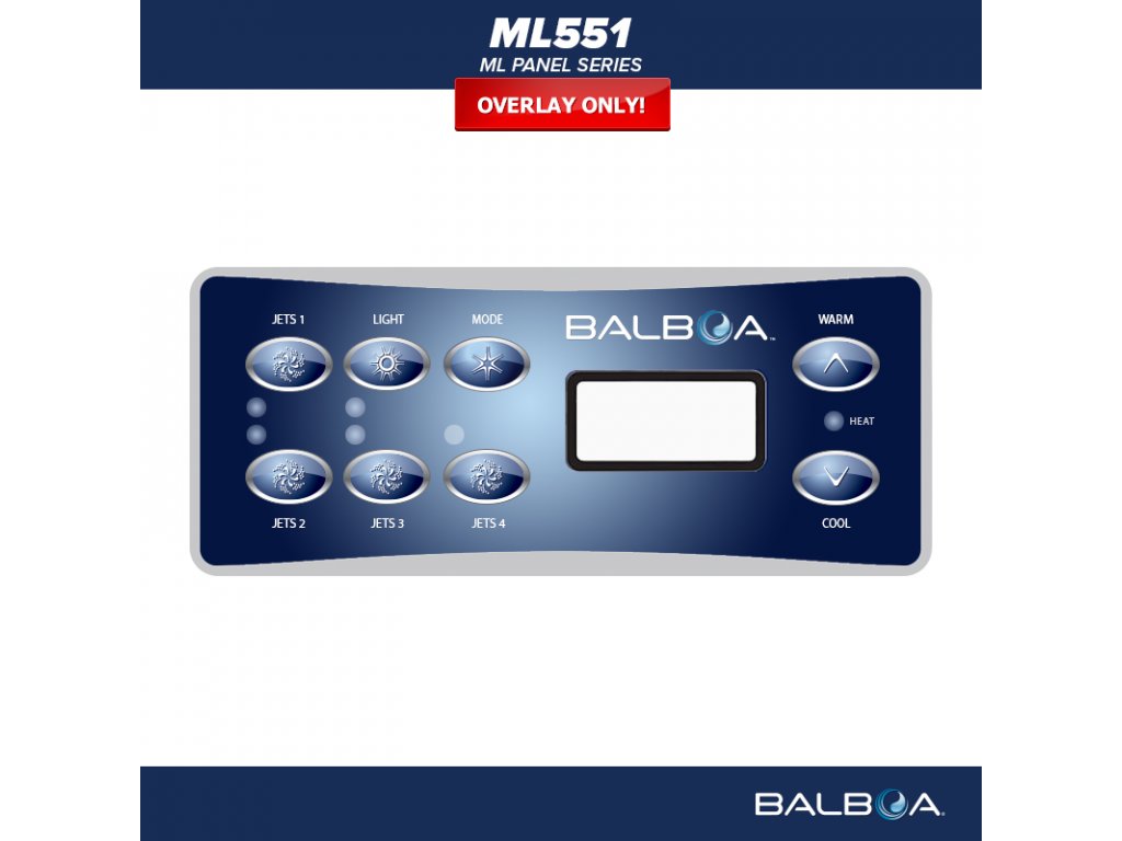 Balboa Ovládací panel ML551 - Polep/ nálepka - 12502