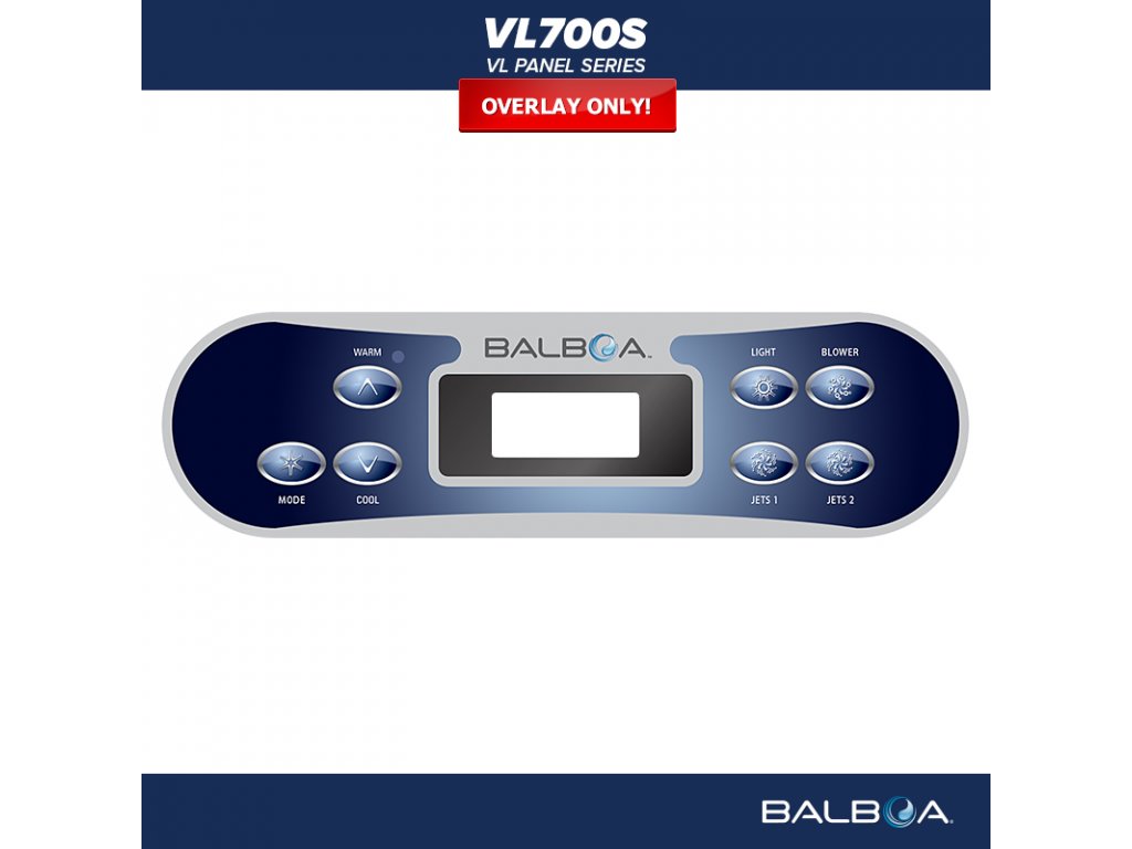 Balboa Ovládací panel VL700S - Polep/ nálepka