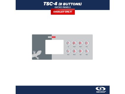 Gecko Ovládací panel TSC-4 (8 Buttons) - Polep/ nálepka - 9916-100094