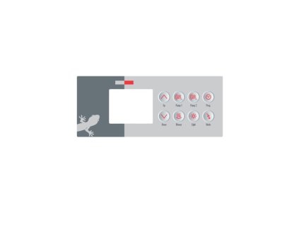 Gecko control panel TSC-4 (8 Buttons) - label/ sticker