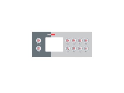 Gecko control panel TSC-4 (10 Buttons) - label/ sticker
