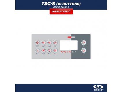 Gecko control panel TSC-8 (10 Buttons) - label/ sticker