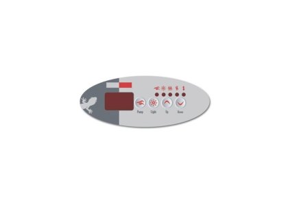 Gecko Ovládací panel TSC-9 GE1, 1 Pump (4 Buttons) - Polep/ nálepka - 9916-100131