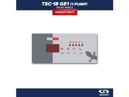 Gecko Ovládací panel TSC-18 GE1, 1 Pump (4 Buttons) - Polep/ nálepka - 9916-100239