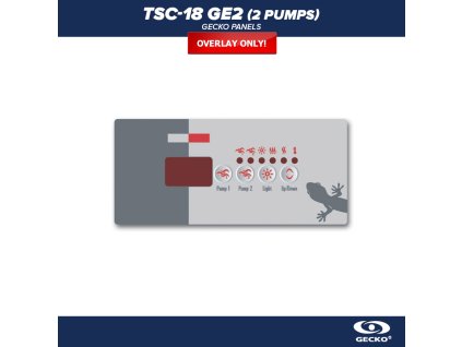 Gecko Ovládací panel TSC-18 GE2, 2 Pumps (4 Buttons) - Polep/ nálepka - 9916-100240